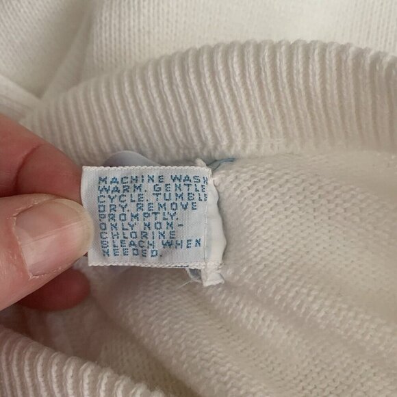 Pickering Sweater Men’s Large White Pullover Kiawak Golf V-Neck Vintage - Picture 11 of 11